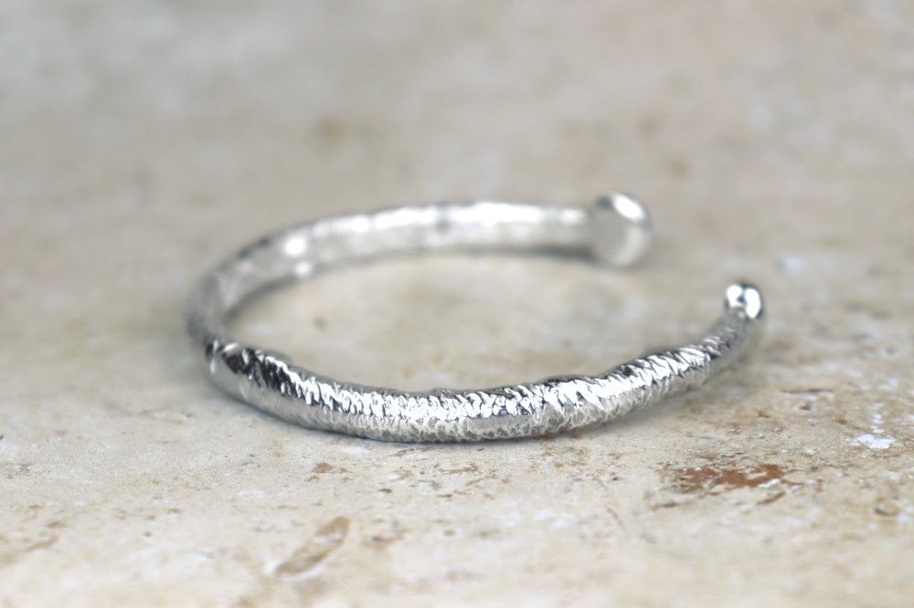 Reticulated Heavy Sterling Silver Bracelet