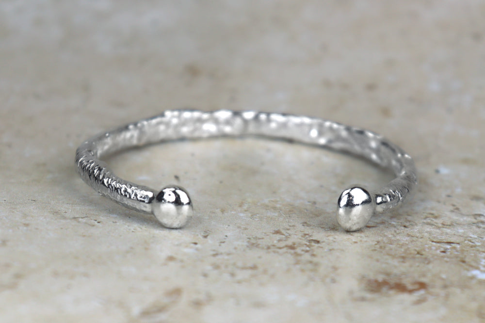 Reticulated Heavy Sterling Silver Bracelet