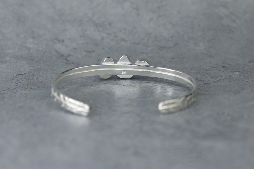 Welsh Sea Pottery Textured Sterling Silver Cuff