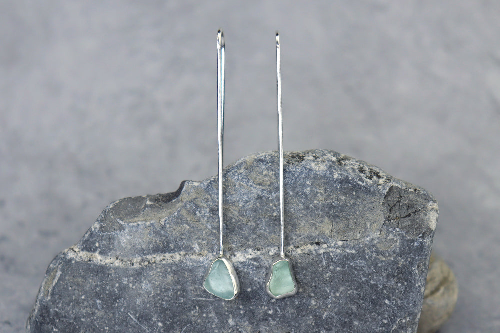 Welsh Sea Glass Drop Earrings