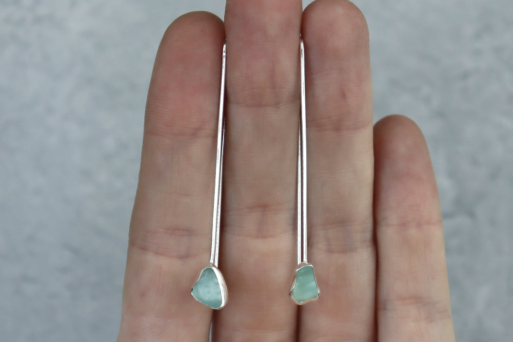 Welsh Sea Glass Drop Earrings