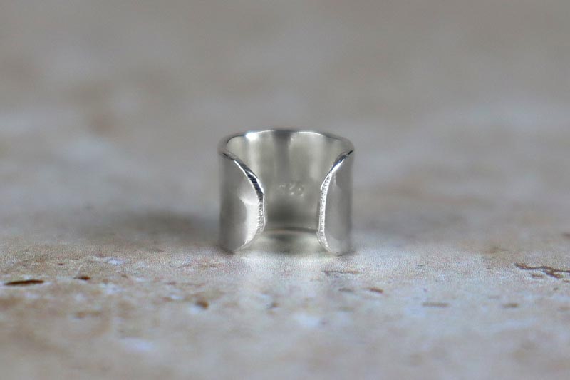 7mm Hammered Ear Cuff Sterling Silver