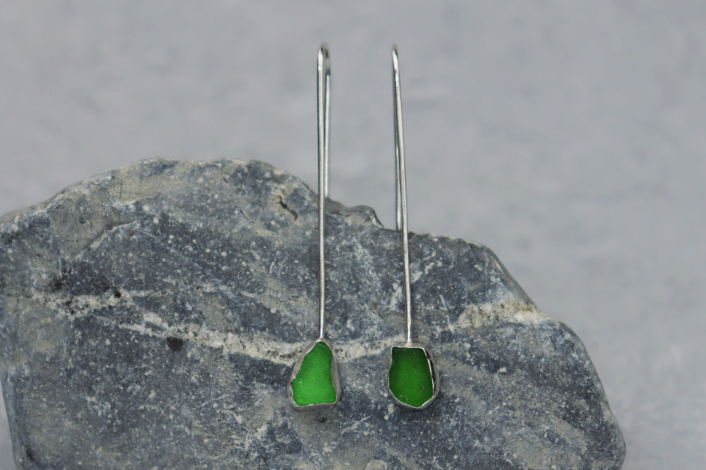 Welsh Sea Glass Drop Earrings