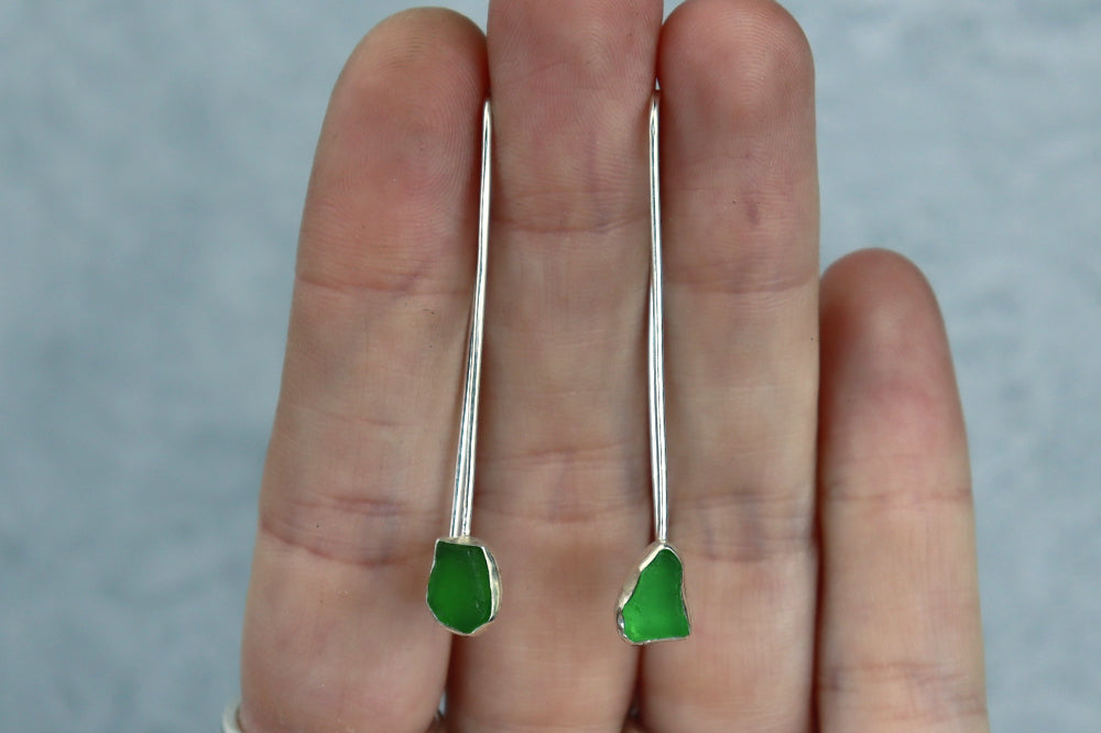 Welsh Sea Glass Drop Earrings