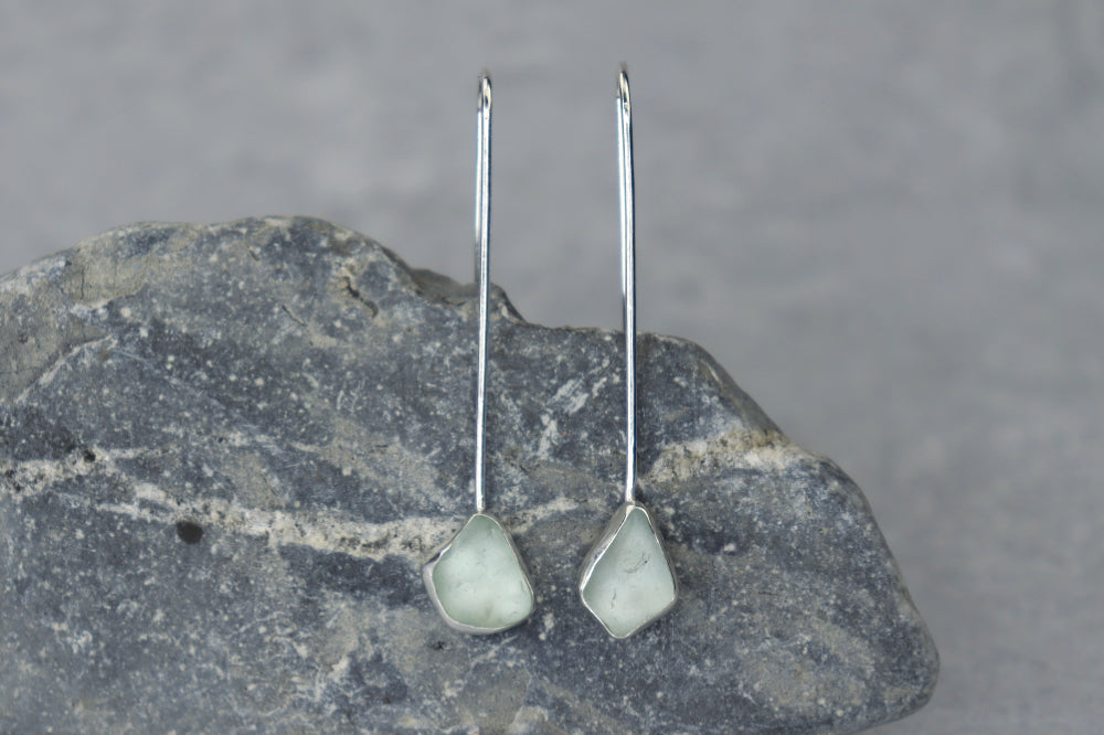 Welsh Sea Glass Drop Earrings