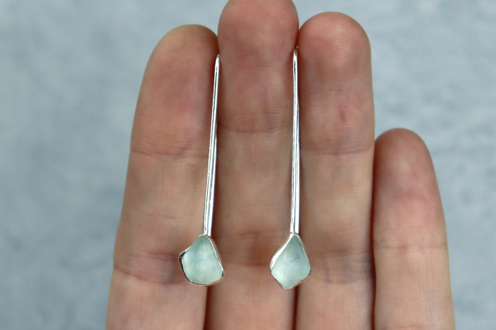 Welsh Sea Glass Drop Earrings