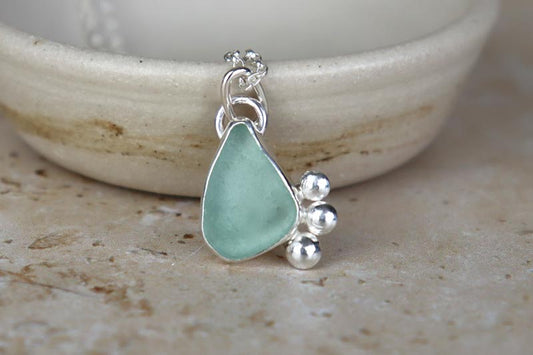 Welsh Sea Glass Silver Necklace