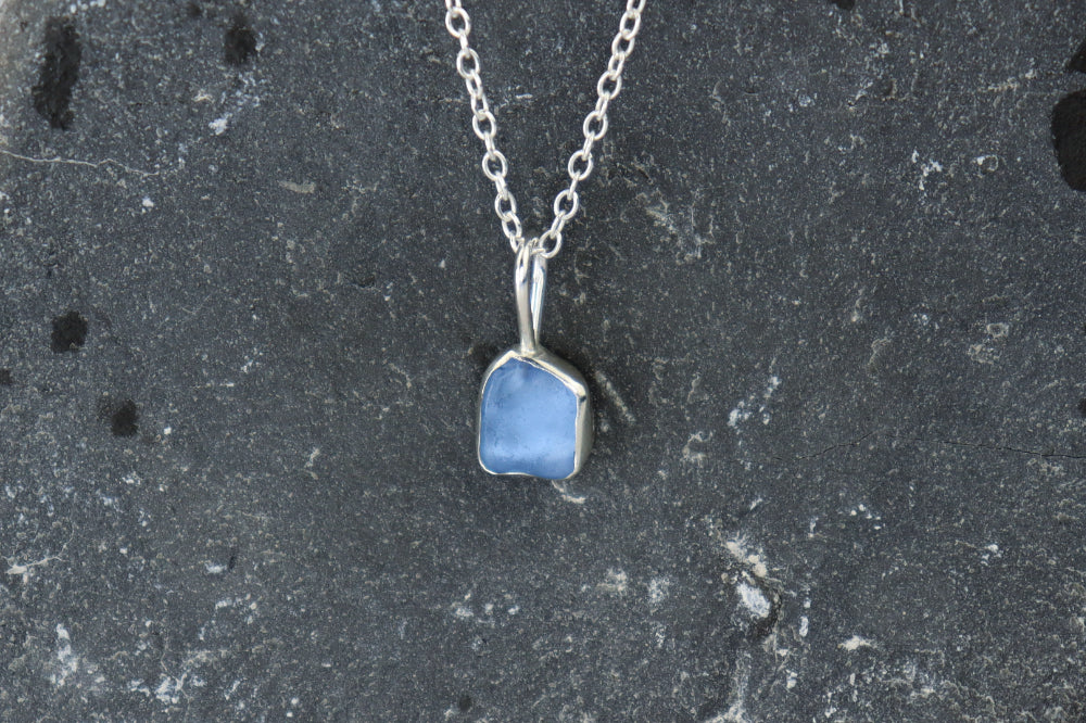Welsh Sea Glass Silver Necklace