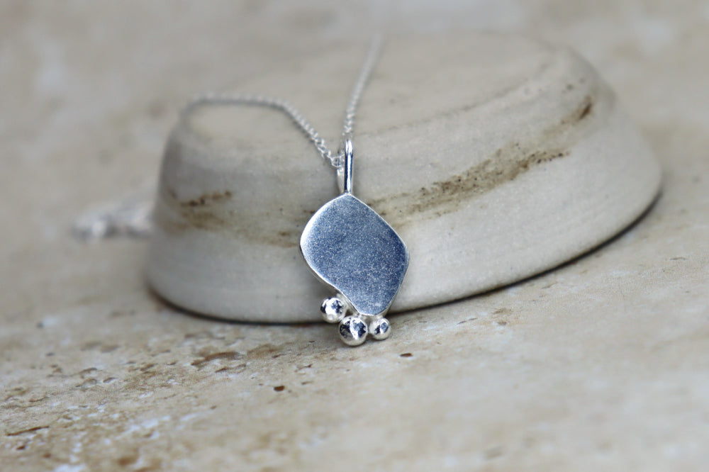 Welsh Sea Glass Silver Necklace
