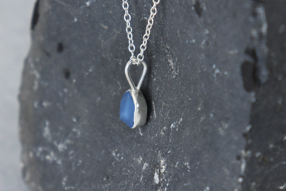 Welsh Sea Glass Silver Necklace