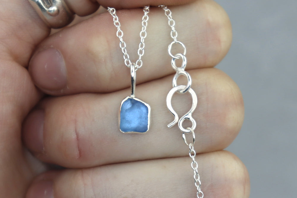 Welsh Sea Glass Silver Necklace