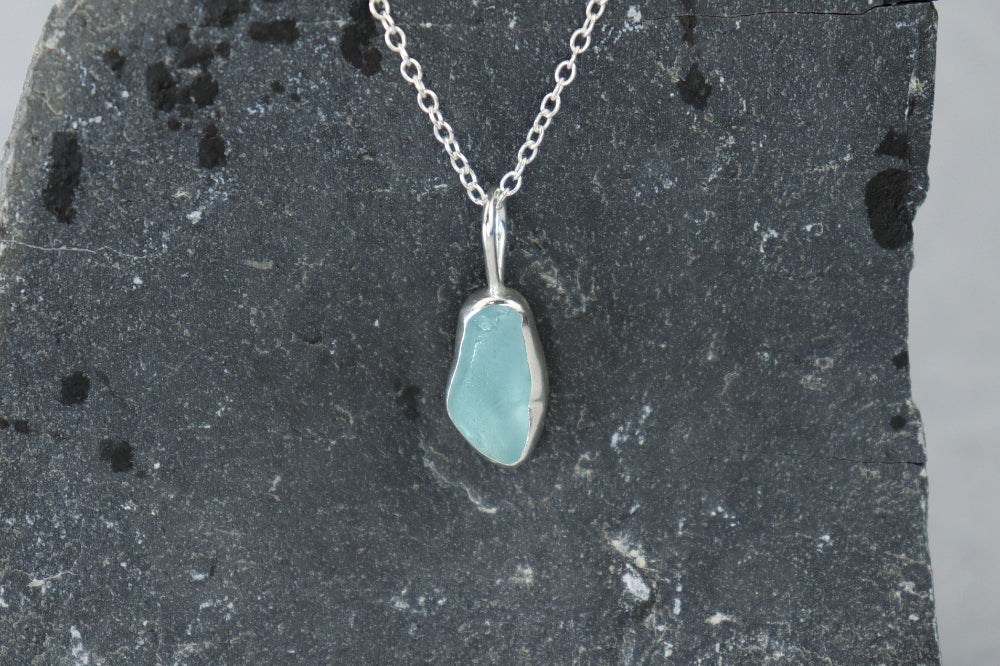 Welsh Sea Glass Silver Necklace