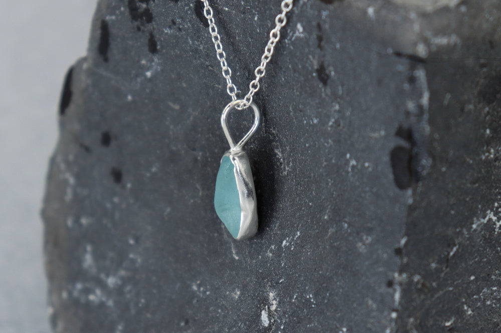 Welsh Sea Glass Silver Necklace