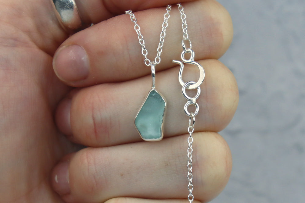 Welsh Sea Glass Silver Necklace