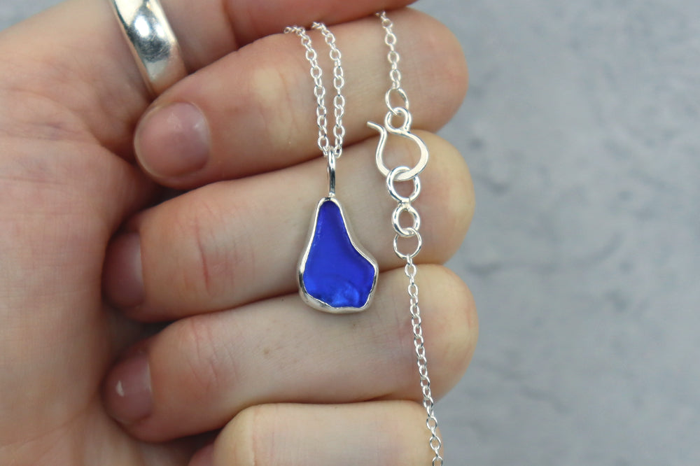 Welsh Sea Glass Silver Necklace