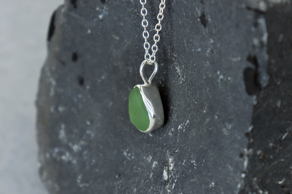 Welsh Sea Glass Silver Necklace