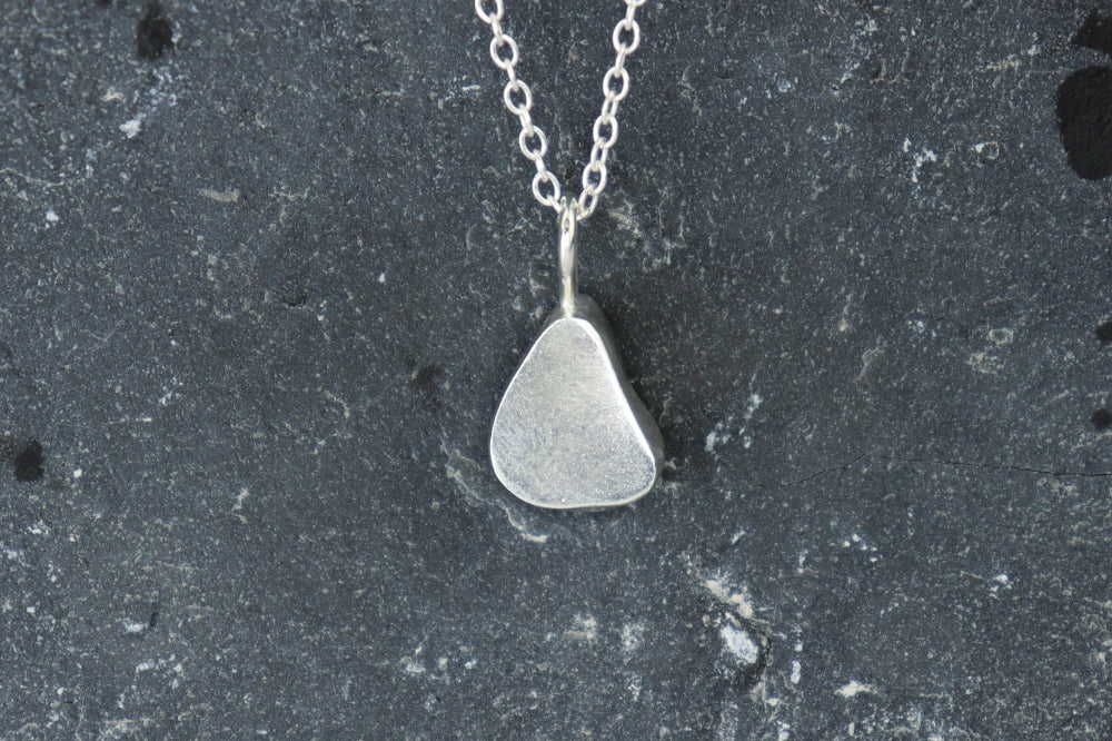 Welsh Sea Glass Silver Necklace