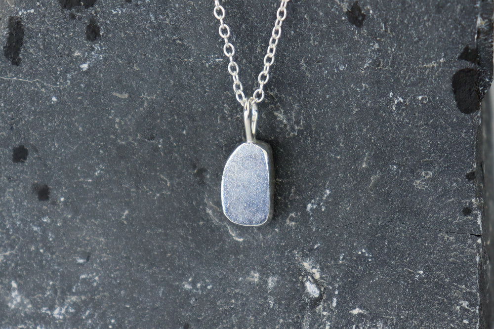 Welsh Sea Pottery Silver Necklace
