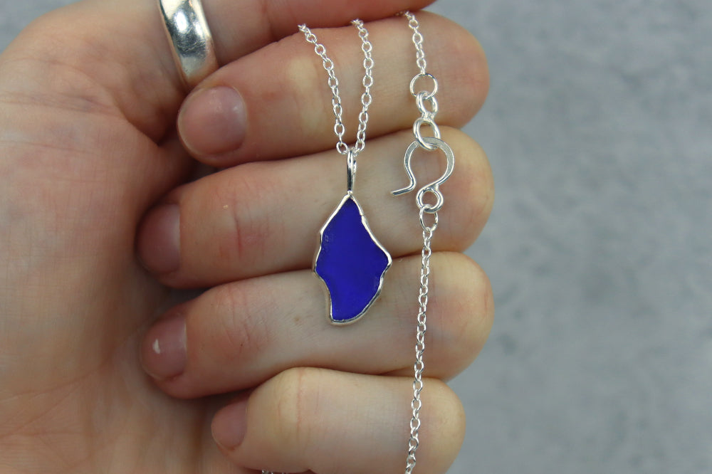 Welsh Sea Glass Silver Necklace