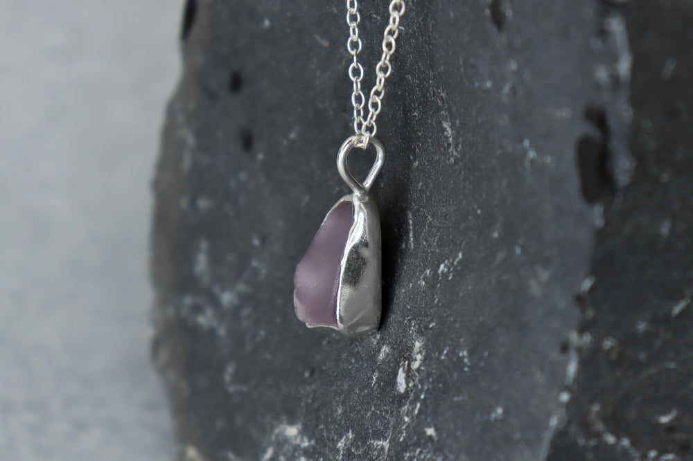 Welsh Sea Glass Silver Necklace