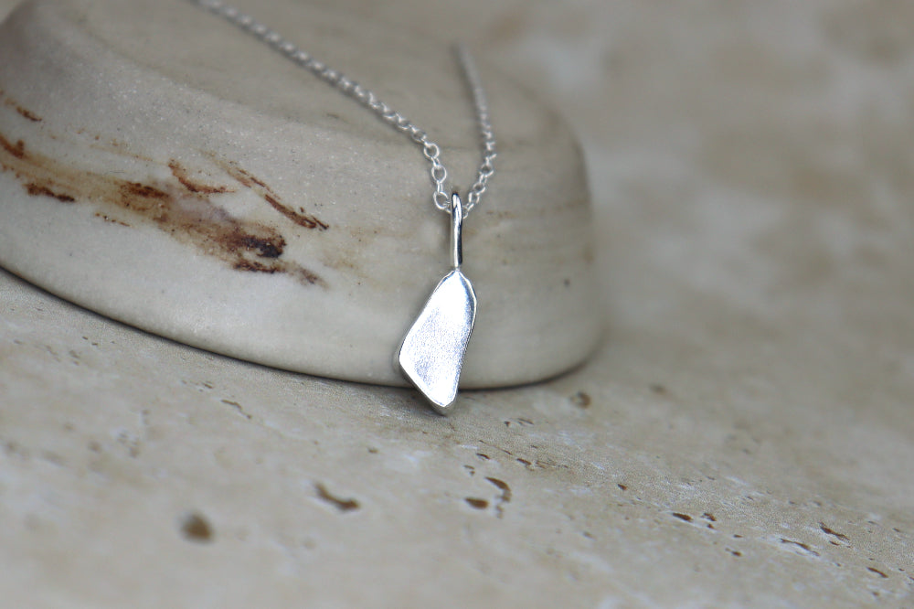 Welsh Sea Glass Silver Necklace