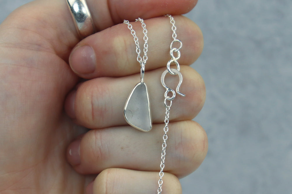 Welsh Sea Glass Silver Necklace