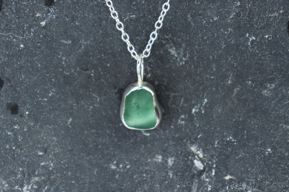 Welsh Sea Glass Silver Necklace