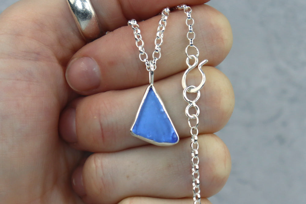 Welsh Sea Glass Silver Necklace