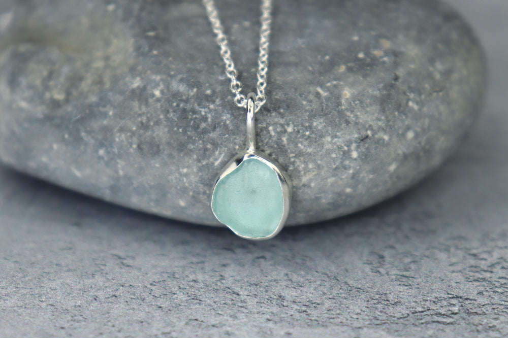 Welsh Sea Glass Silver Necklace