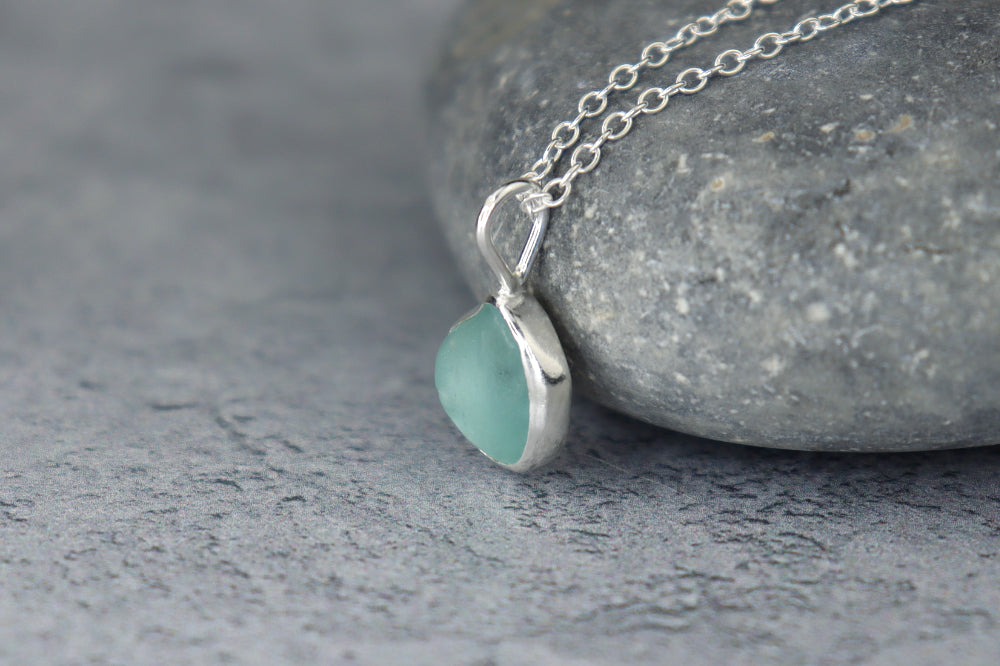 Welsh Sea Glass Silver Necklace