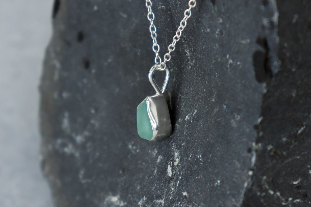 Welsh Sea Glass Silver Necklace
