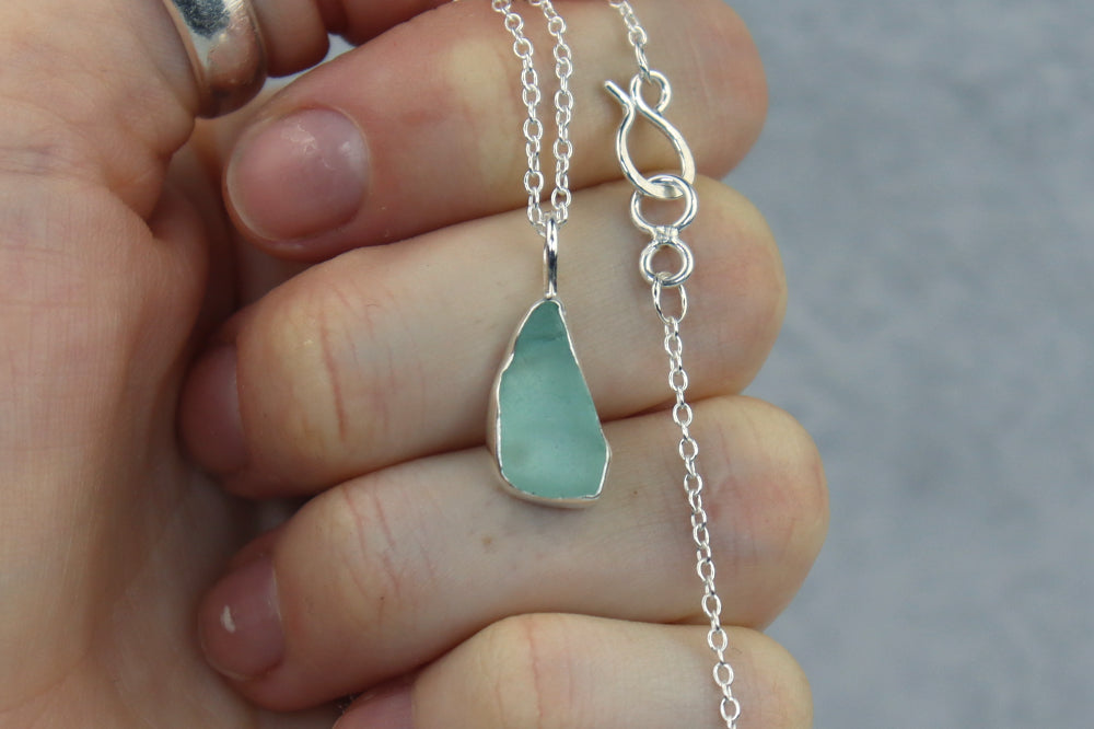 Welsh Sea Glass Silver Necklace