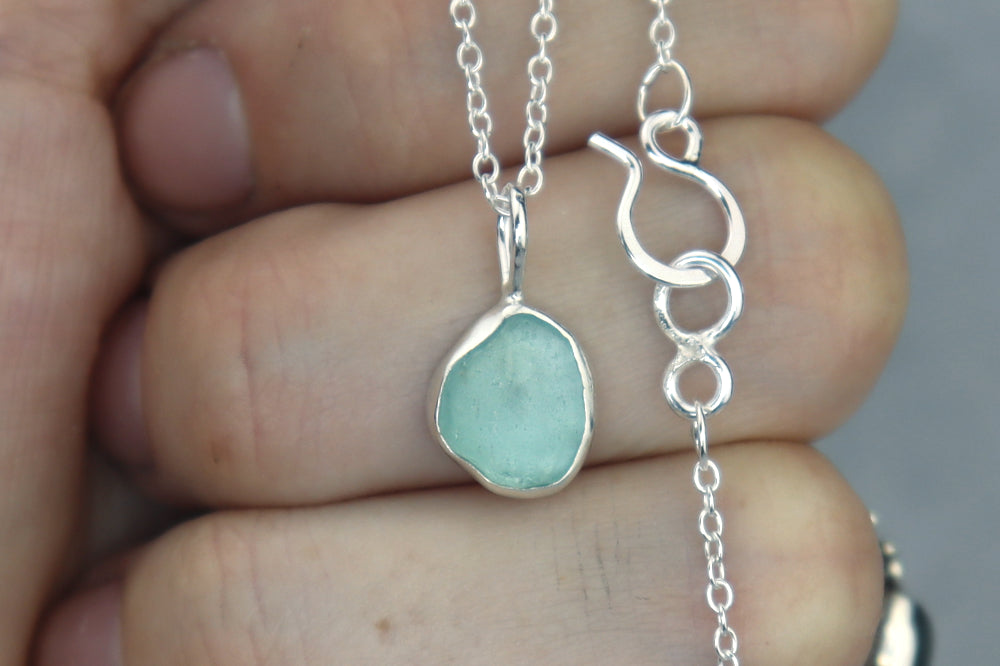 Welsh Sea Glass Silver Necklace