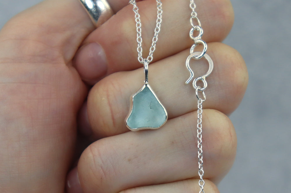 Welsh Sea Glass Silver Necklace