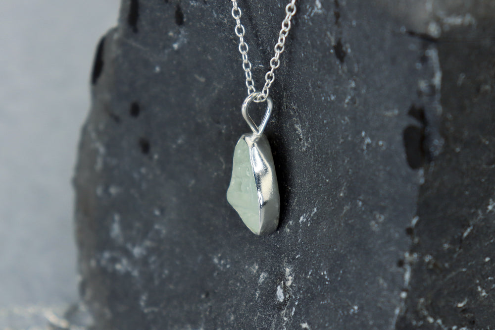 Welsh Sea Glass Silver Necklace