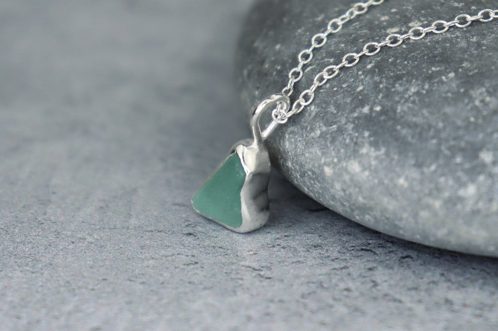 Welsh Sea Glass Silver Necklace