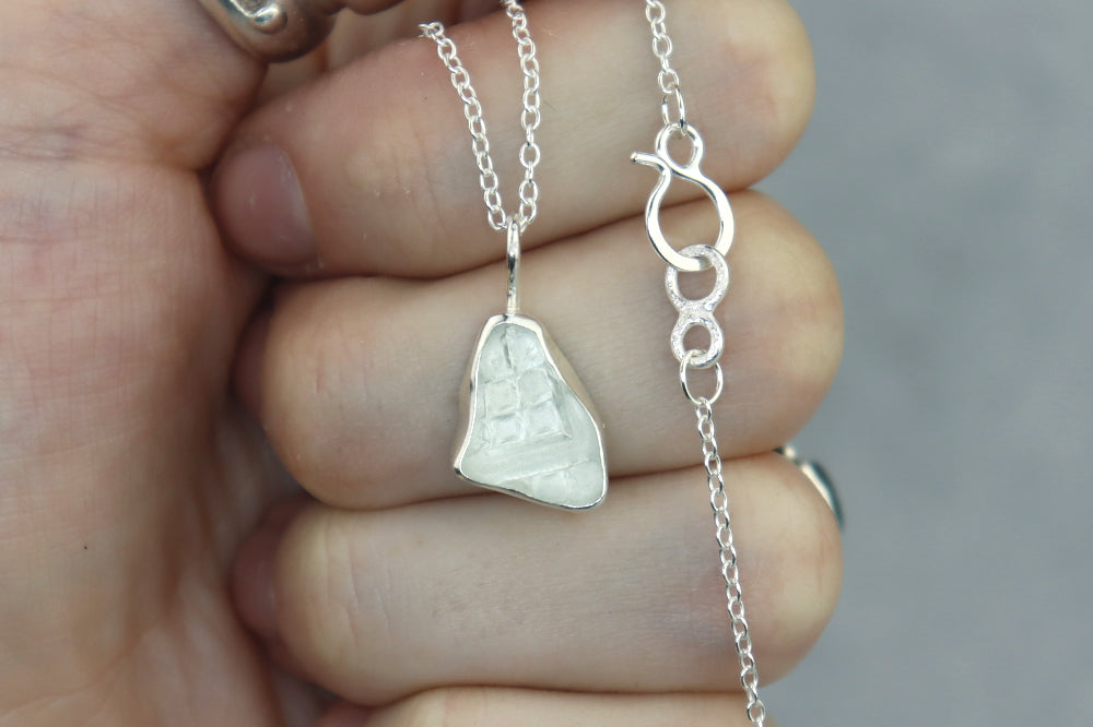 Welsh Sea Glass Silver Necklace
