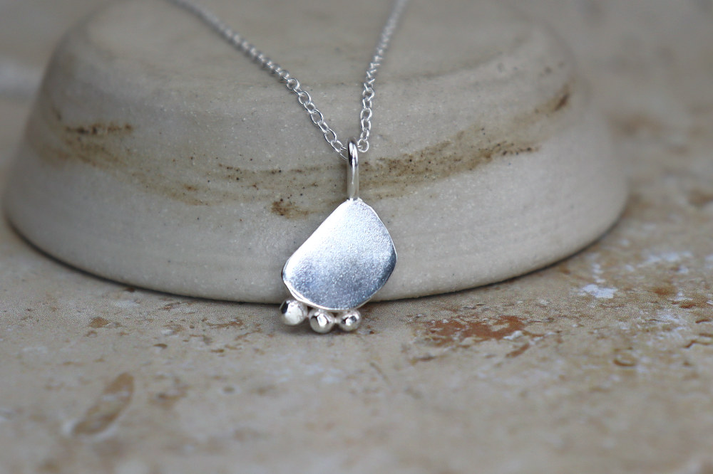 Welsh Sea Glass Silver Necklace