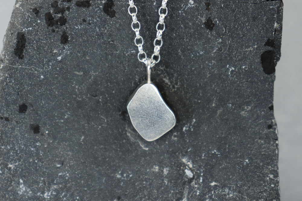 Welsh Sea Glass Silver Necklace