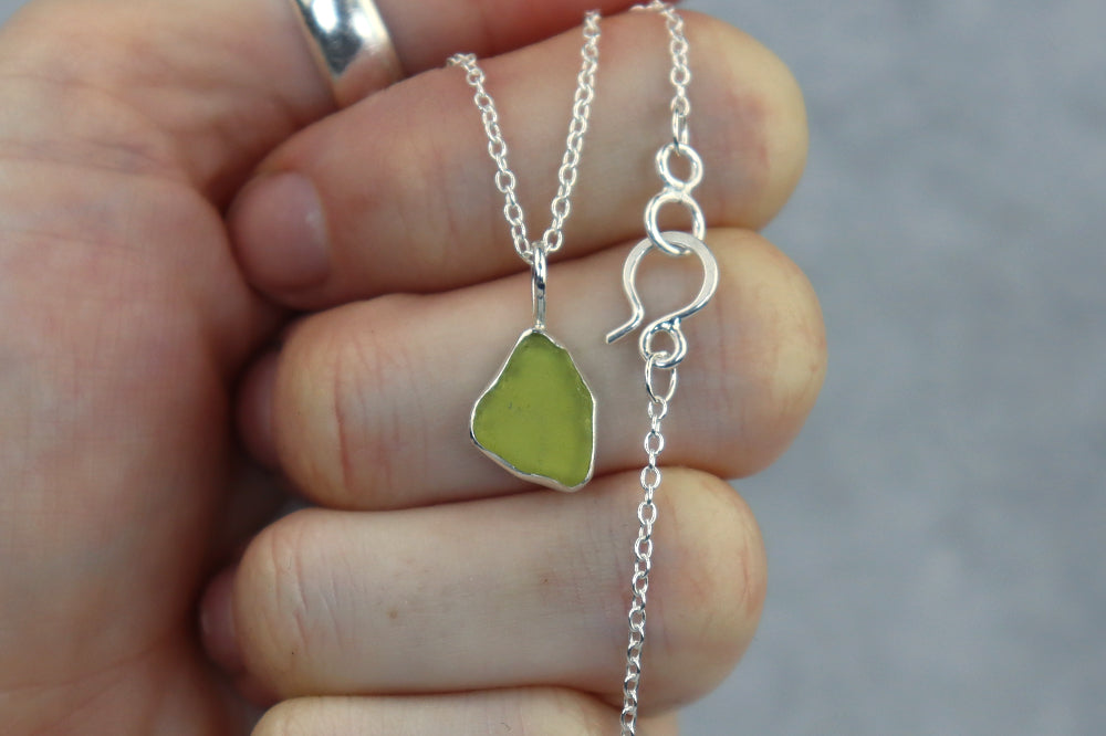 Welsh Sea Glass Silver Necklace