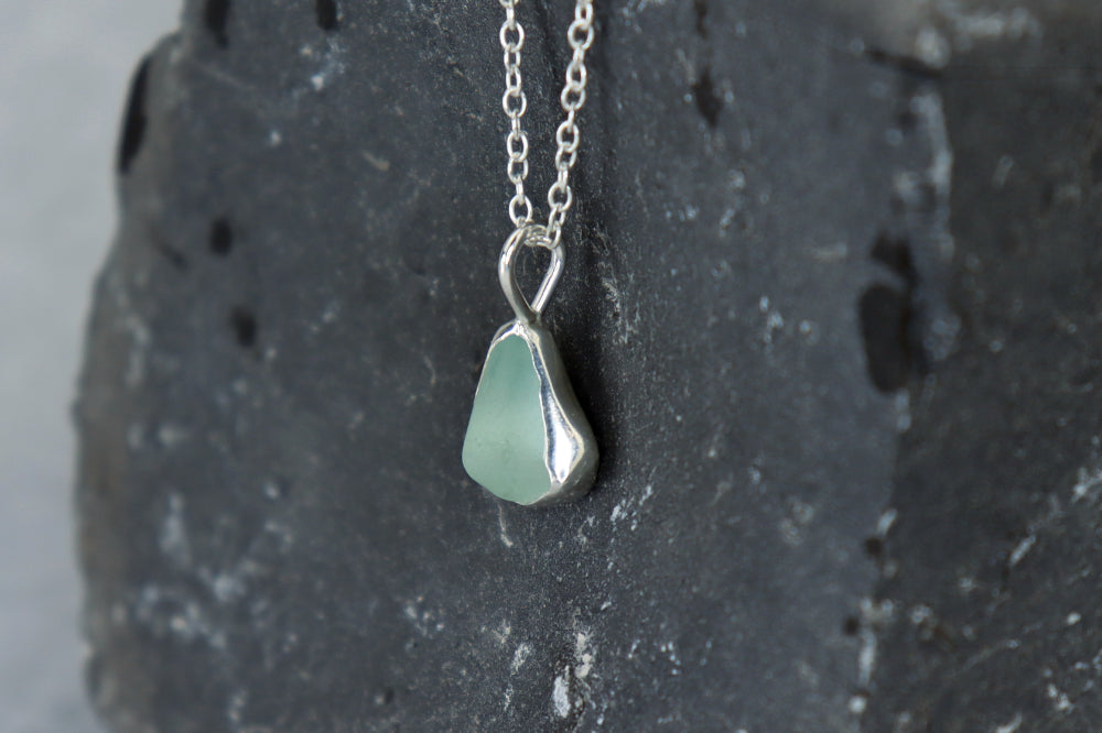 Welsh Sea Glass Silver Necklace