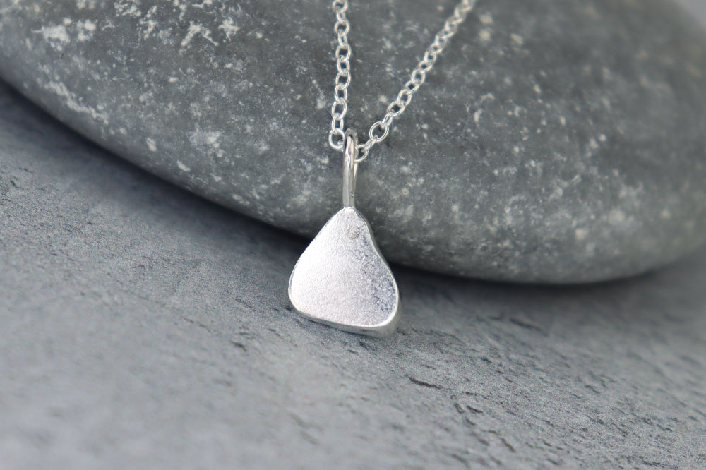Welsh Sea Glass Silver Necklace
