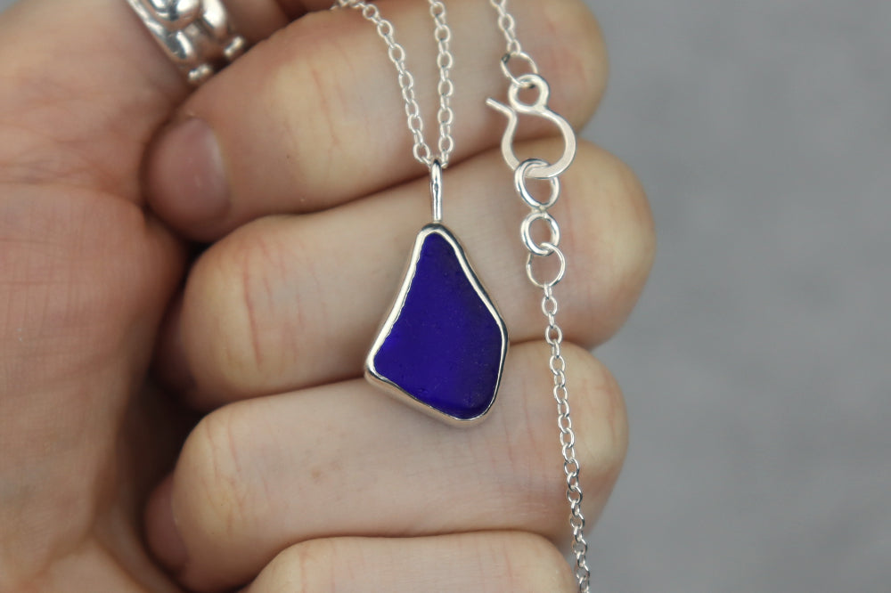 Welsh Sea Glass Silver Necklace