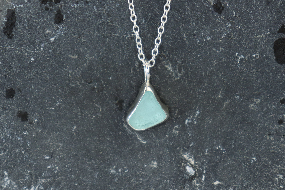 Welsh Sea Glass Silver Necklace