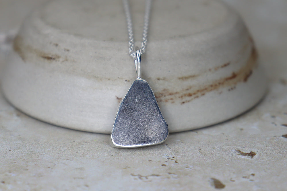 Welsh Sea Pottery Silver Necklace