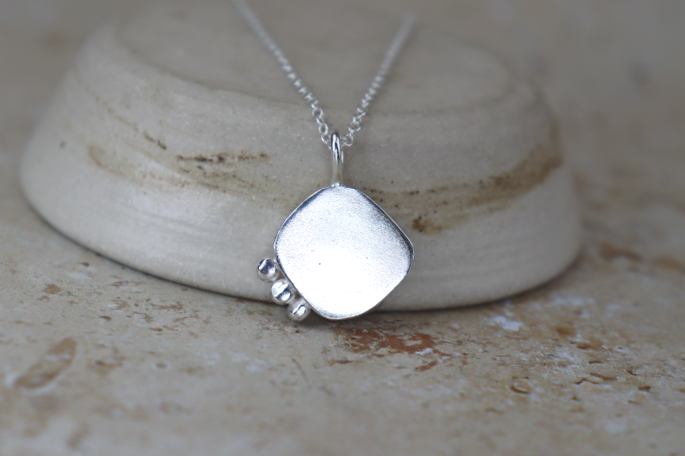 Welsh Sea Glass Silver Necklace