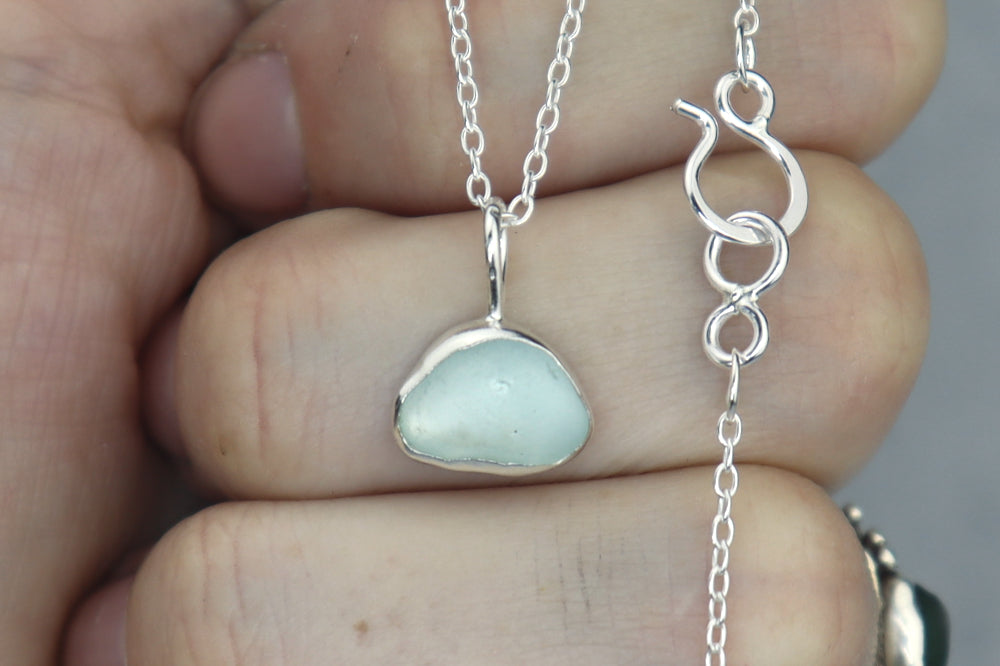 Welsh Sea Glass Silver Necklace