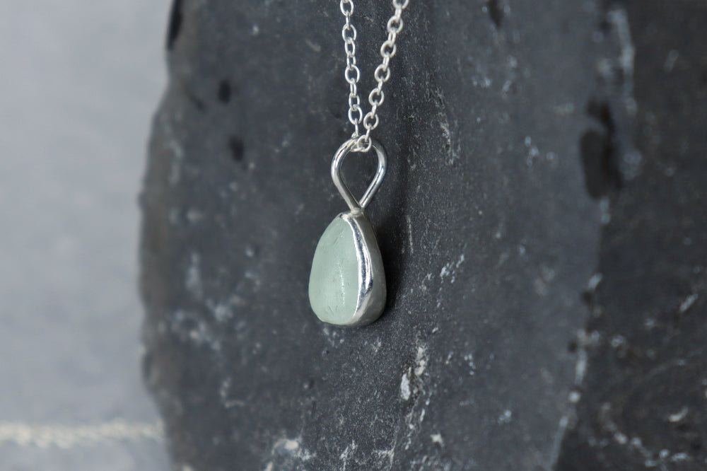 Welsh Sea Glass Silver Necklace