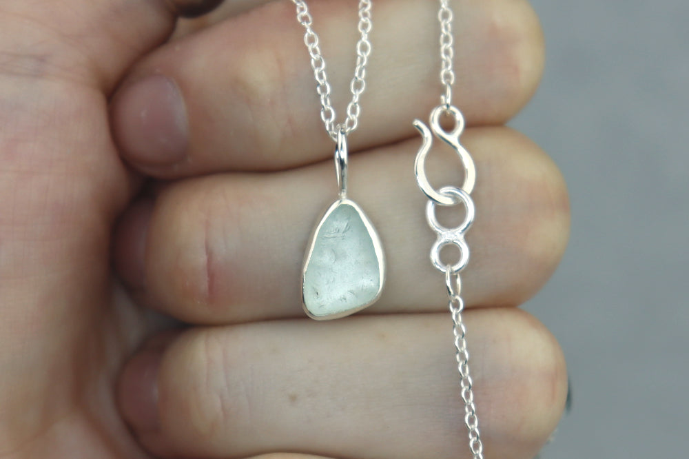 Welsh Sea Glass Silver Necklace