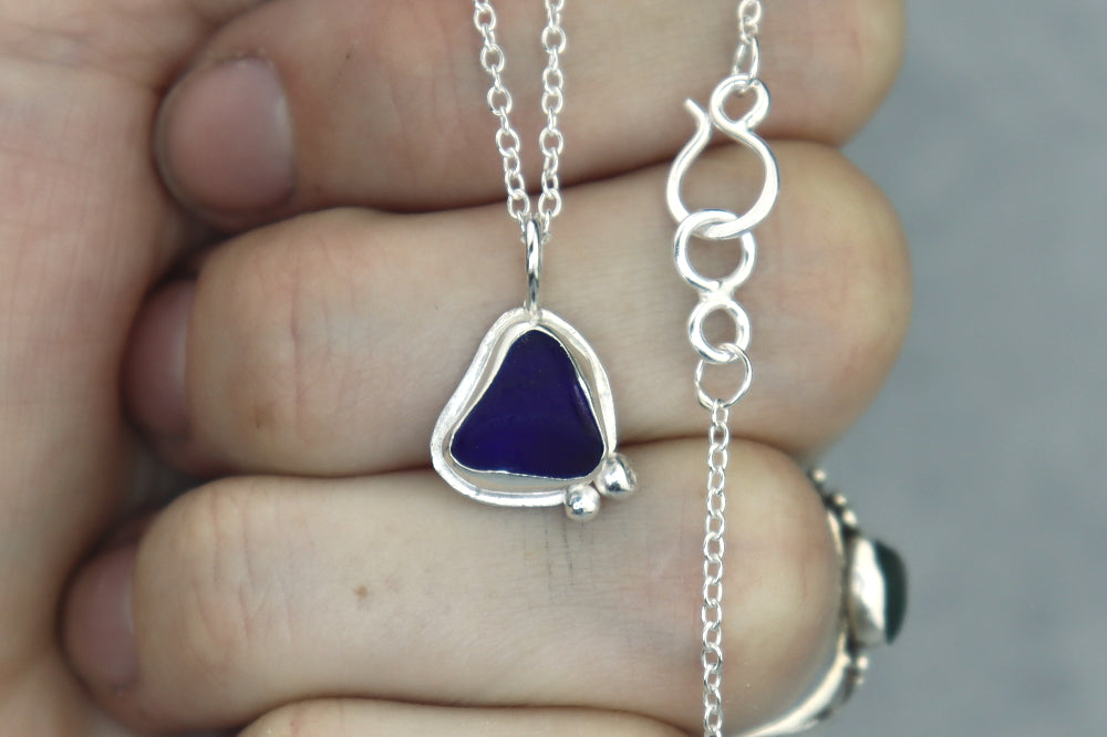 Welsh Sea Glass Silver Necklace